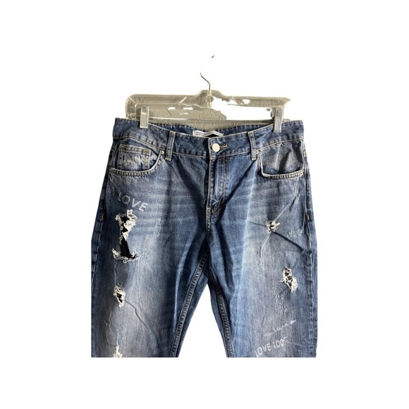 ZARA Z1975 Stamp distressed Basic Denim Jeans size 6 - Picture 3 of 13